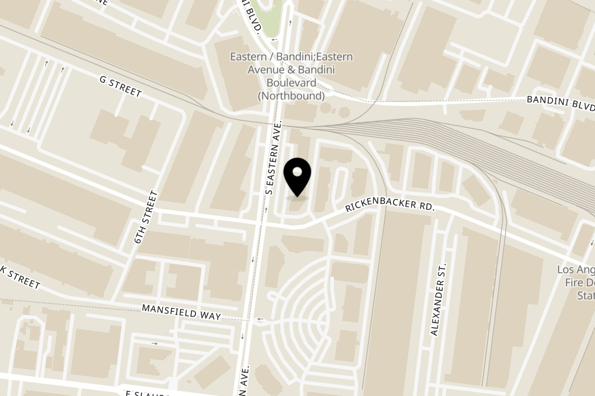 Map showing the location of Fish-O-Licious on 4836 S Eastern Ave in Commerce